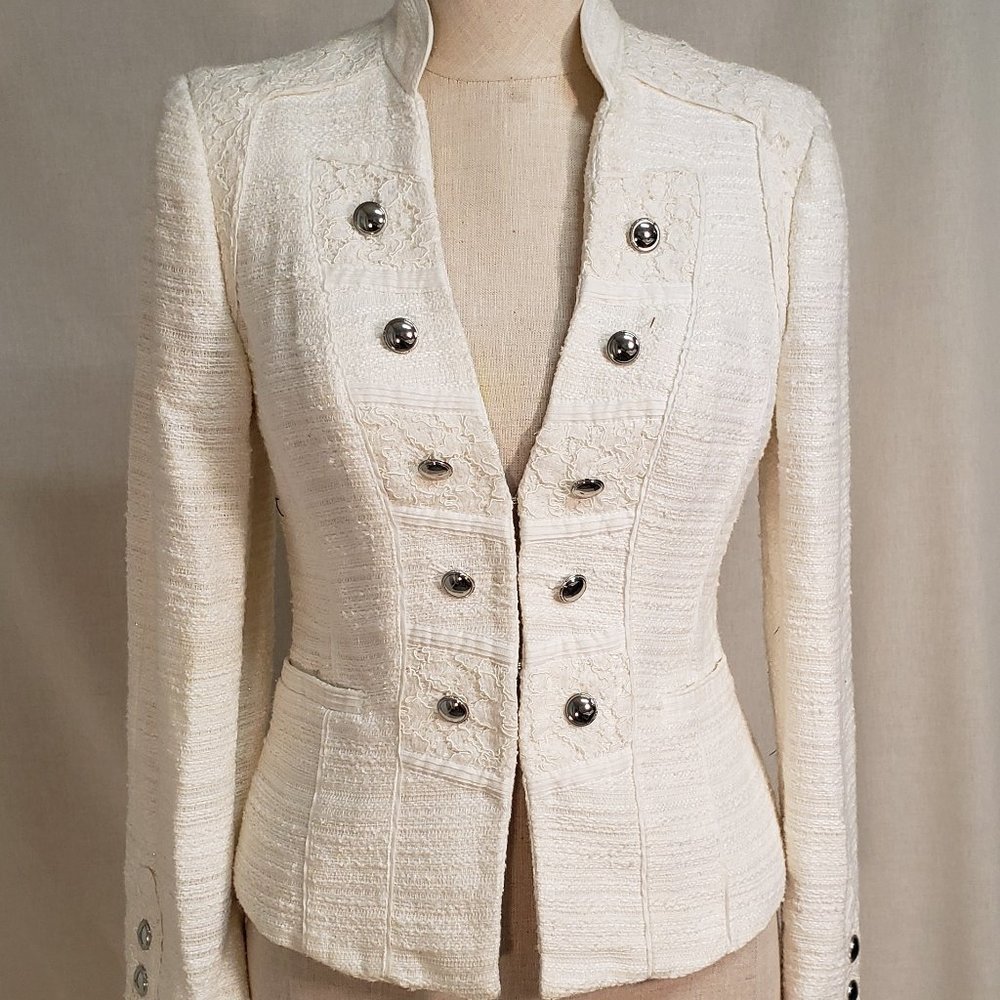 White House Black Market Lace Blazer
